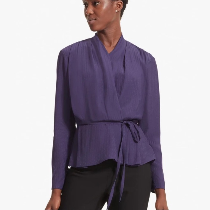 M.M. Lafleur The Twyla Top In Purple Light Foulard